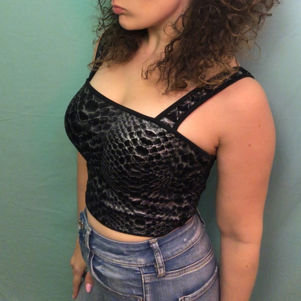Windsor snakeskin crop top